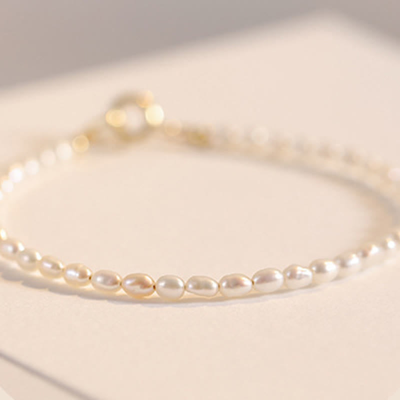 Buddha Stones 2 mm natuurlijke parel ultradunne kralen 14k verguld koperen Armband - image 8