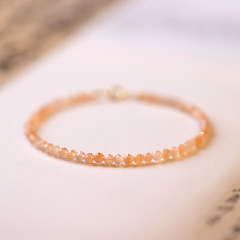 Buddha Stones 3 mm Sun Stone ultradunne kralen 14k verguld koperen Armband - image 1
