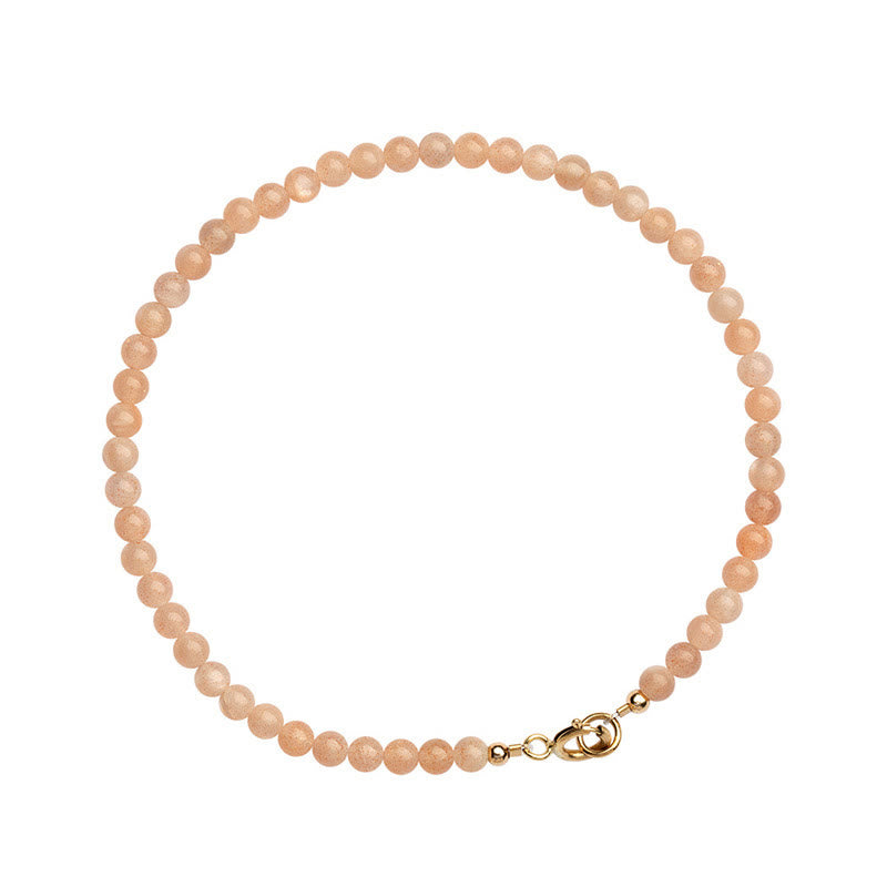 Buddha Stones 3 mm Sun Stone ultradunne kralen 14k verguld koperen Armband - image 12
