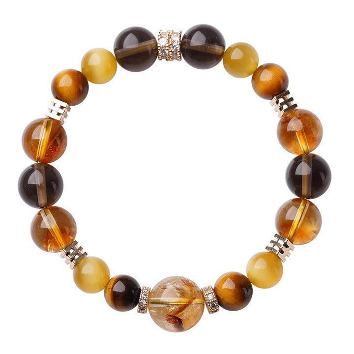 Buddha Stones Citrien Topaas Tijgeroog Armband - image 15