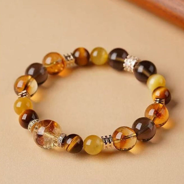 Buddha Stones Citrien Topaas Tijgeroog Armband - image 9