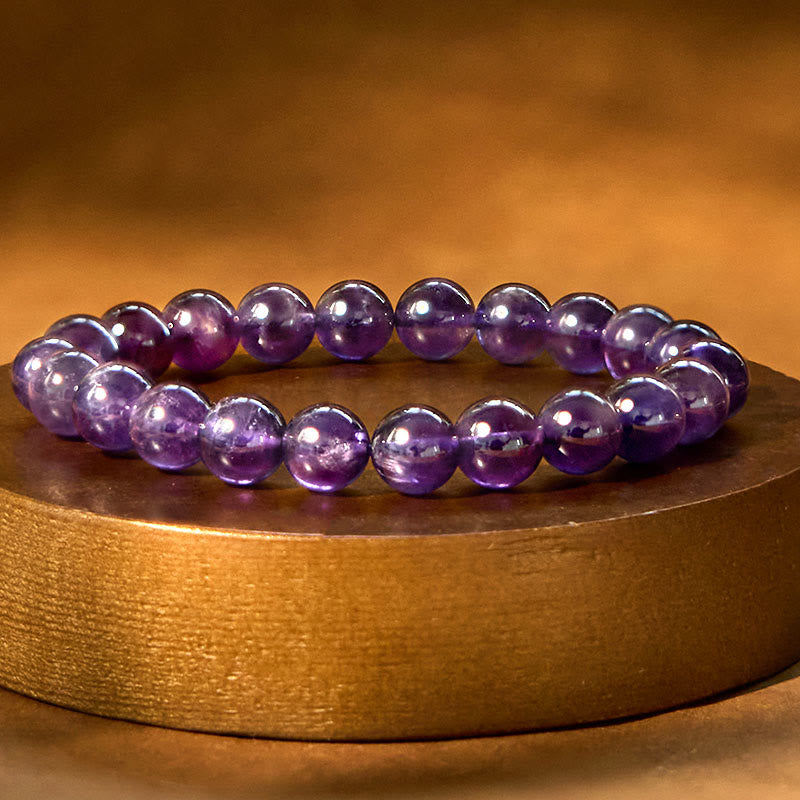 Buddha Stones Natuurlijke amethist Armband voor innerlijke rust en meditatie - Amethist (Polsomtrek: 14-16 cm) - image 0