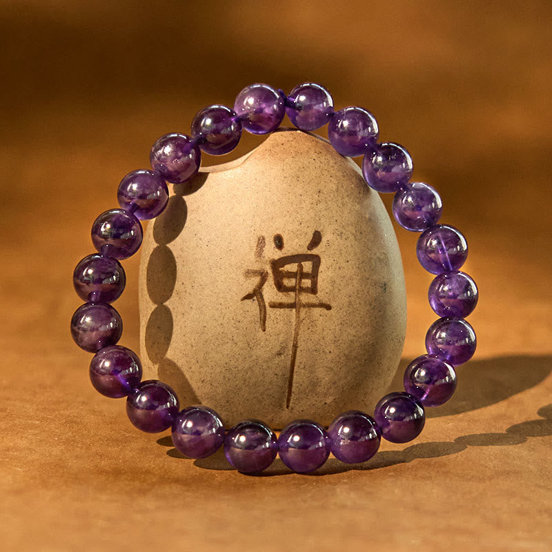 Buddha Stones Natuurlijke amethist Armband voor innerlijke rust en meditatie - image 1