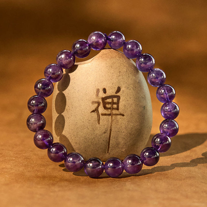 Buddha Stones Natuurlijke amethist Armband voor innerlijke rust en meditatie - image 1