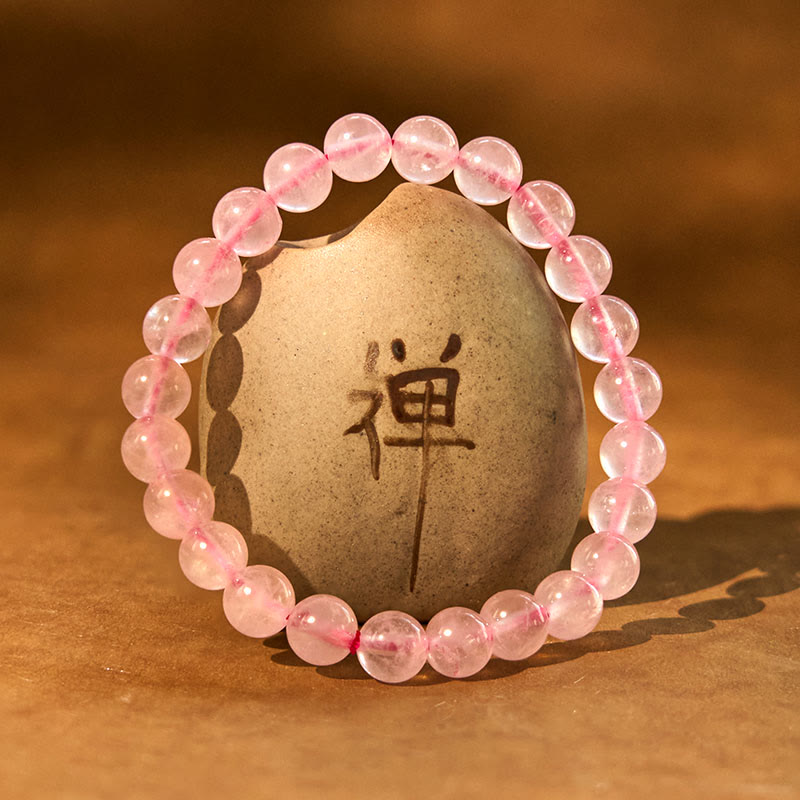 Buddha Stones Rozenkwarts Armband met helende energie - image 1