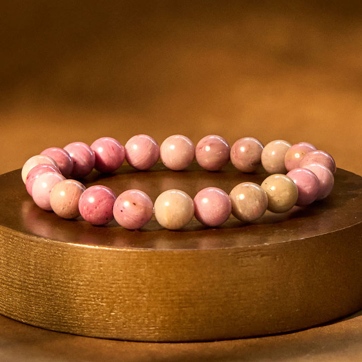 Buddha Stones Rhodoniet Armband voor het helen van relaties - Rhodoniet (Polsomtrek: 14-16 cm) - image 0