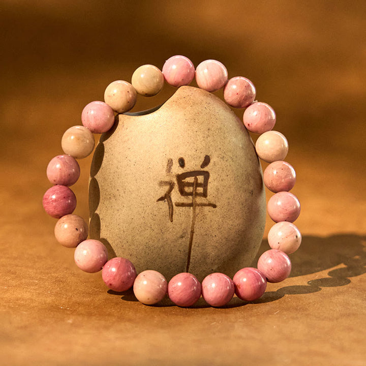 Buddha Stones Rhodoniet Armband voor het helen van relaties - image 1