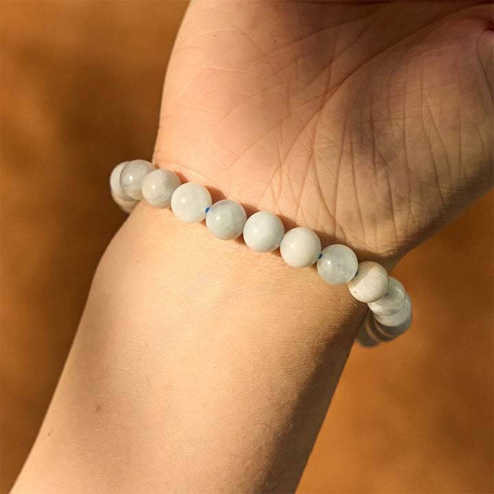 Buddha Stones Armband met helende kralen van natuurlijke aquamarijn - image 3
