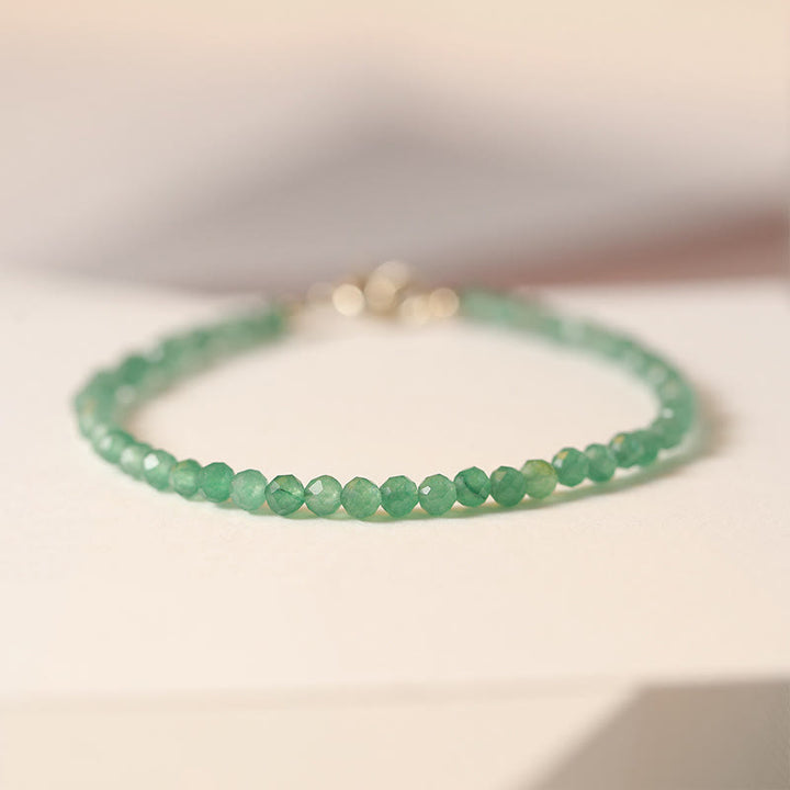 Buddha Stones 3 mm kleine groene aventurijn ultradunne Armband - image 6
