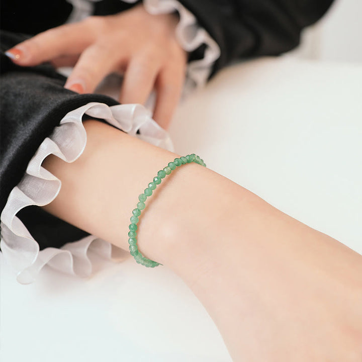 Buddha Stones 3 mm kleine groene aventurijn ultradunne Armband - image 4