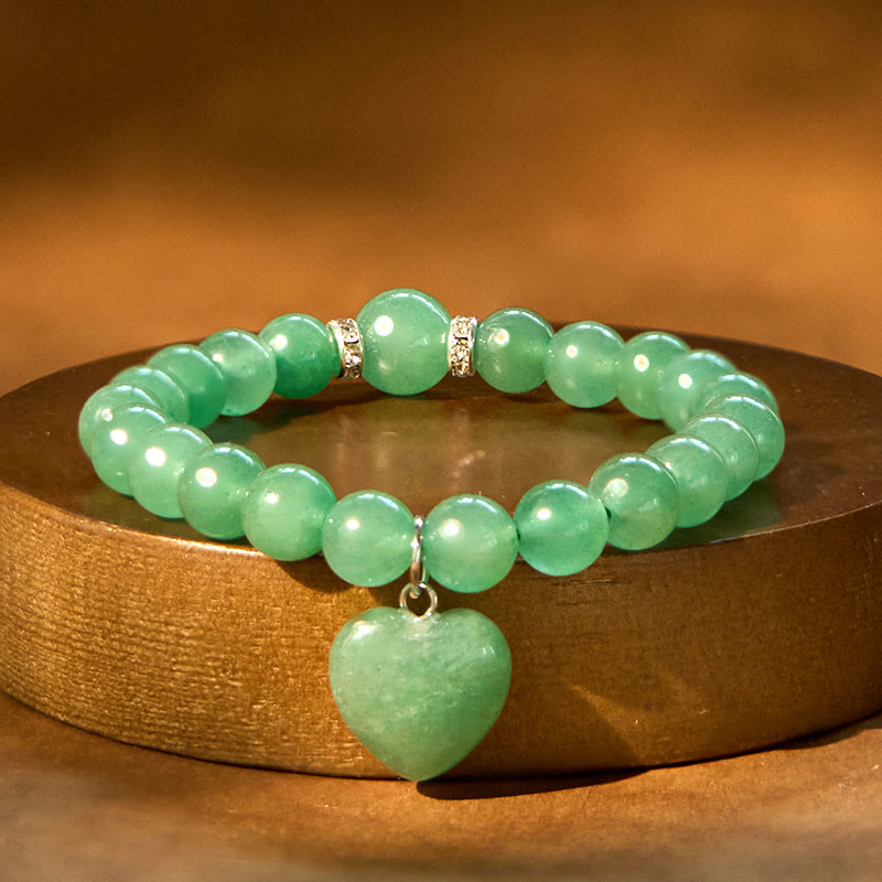 Buddha Stones Diverse kristallen groene aventurijn liefdeshart Armband - image 2