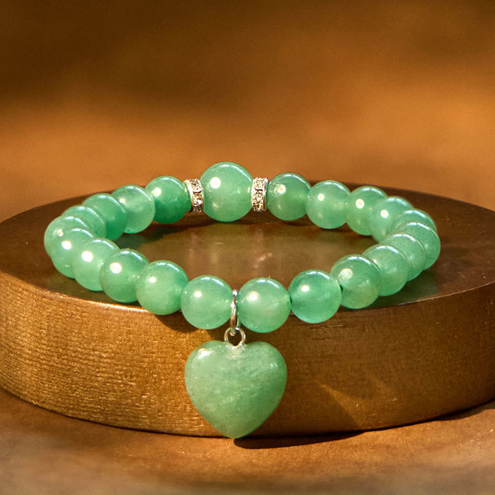 Buddha Stones Diverse kristallen groene aventurijn liefdeshart Armband - image 2