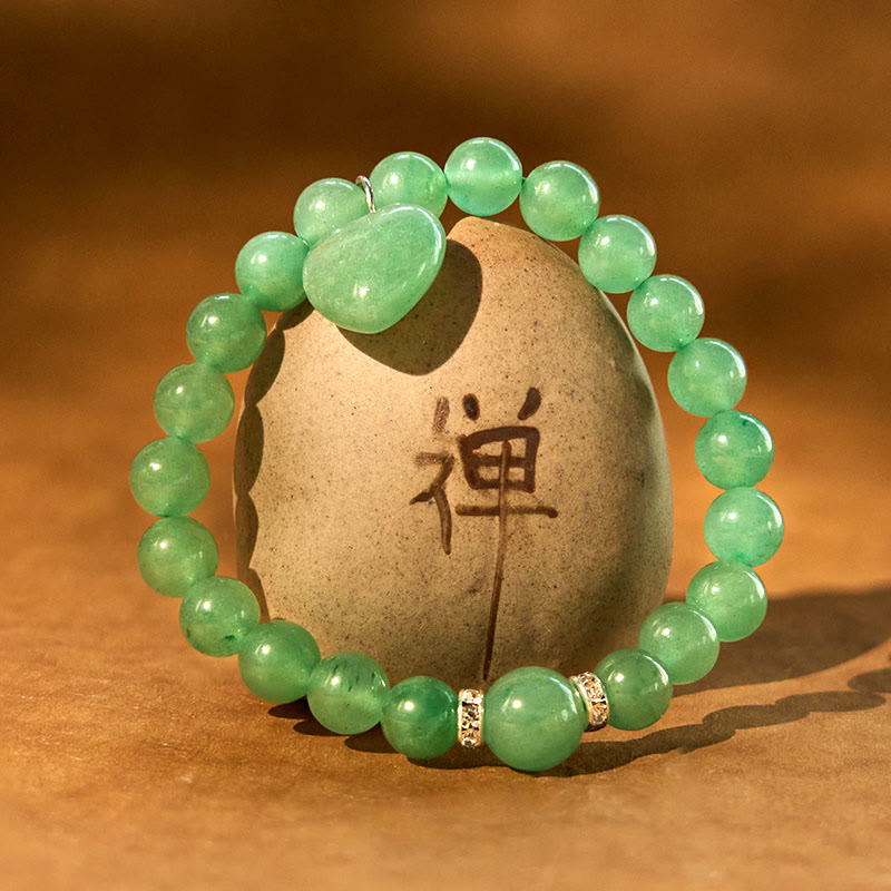 Buddha Stones Diverse kristallen groene aventurijn liefdeshart Armband - image 3
