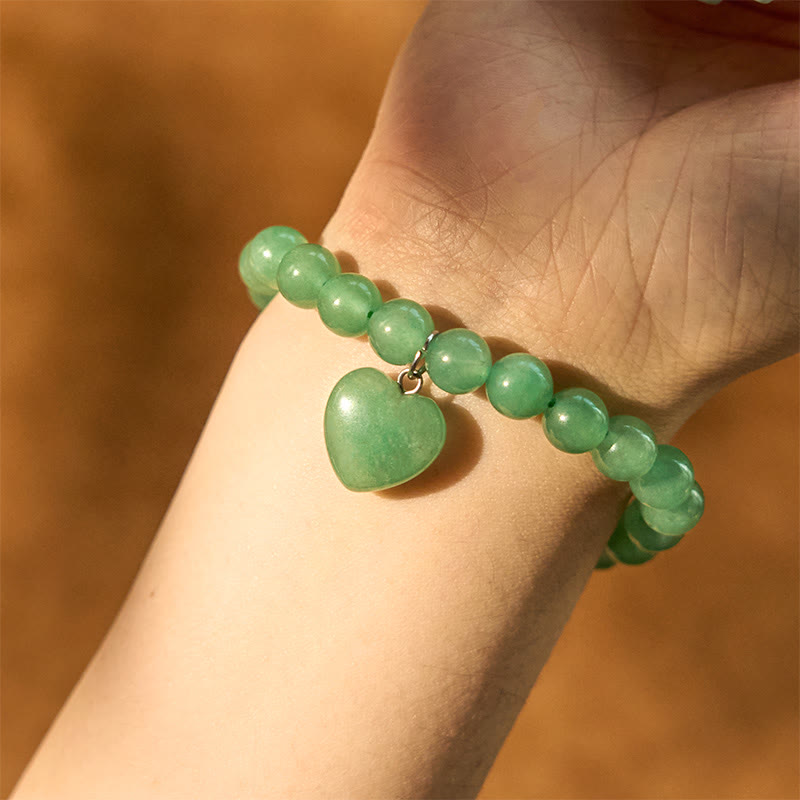 Buddha Stones Diverse kristallen groene aventurijn liefdeshart Armband - image 5
