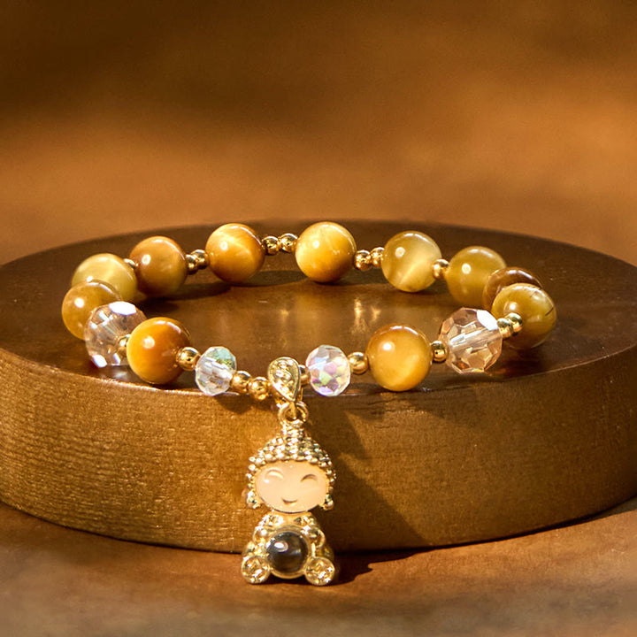 Buddha Stones Gele tijgeroog meditatie Boeddha Armband - image 4