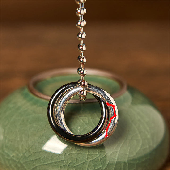 Buddha Stones Koperen Qiankun Hoop Grote Beer Ketting - Qiankun-ring en koperen ketting - image 0
