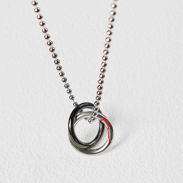 Buddha Stones Koperen Qiankun Hoop Grote Beer Ketting - image 9
