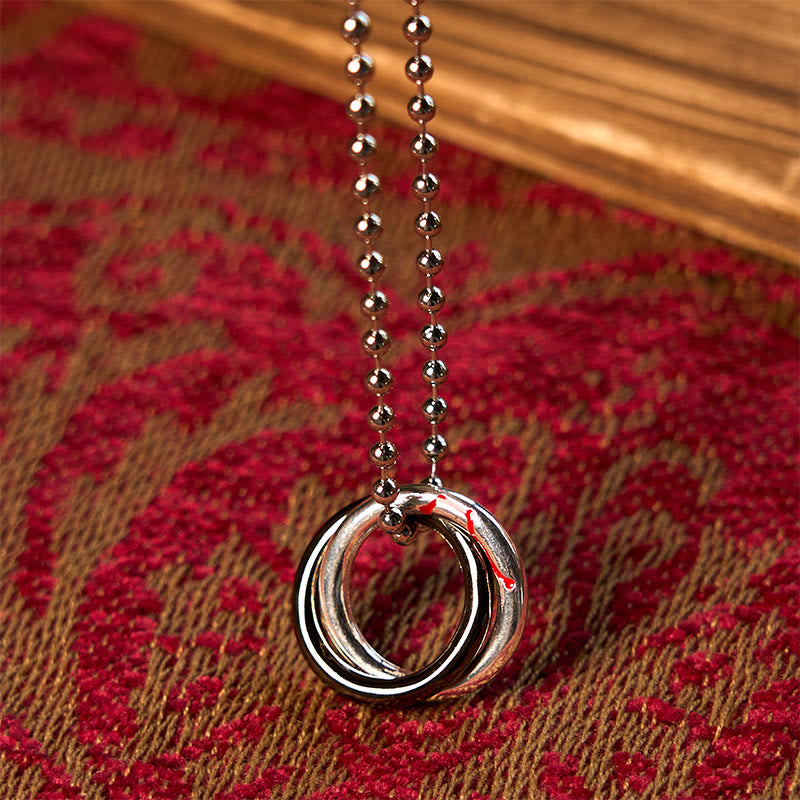Buddha Stones Koperen Qiankun Hoop Grote Beer Ketting - image 1