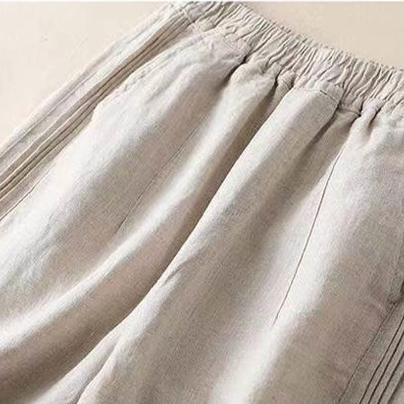 Buddha Stones Casual, effen damesbroek met Zakken , wijde pijpen en zakken van rayon. - image 1