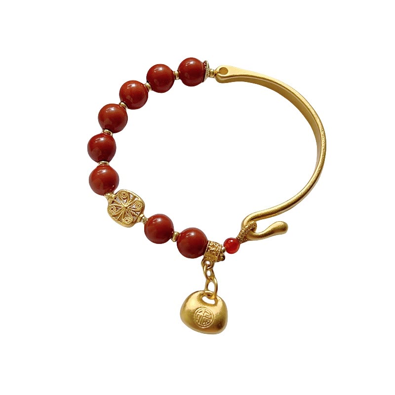 Buddha Stones Zuid-rode agaat Fu karakterstaaf halve Armband - image 10