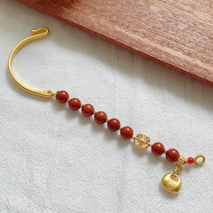 Buddha Stones Zuid-rode agaat Fu karakterstaaf halve Armband - image 12