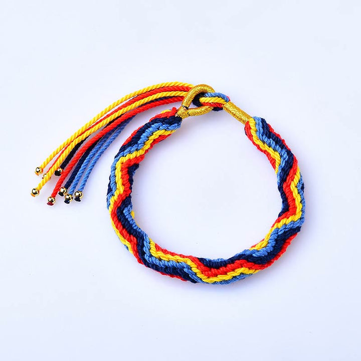 Buddha Stones Tibetaanse handgeweven Armband van gekleurd touw - image 4