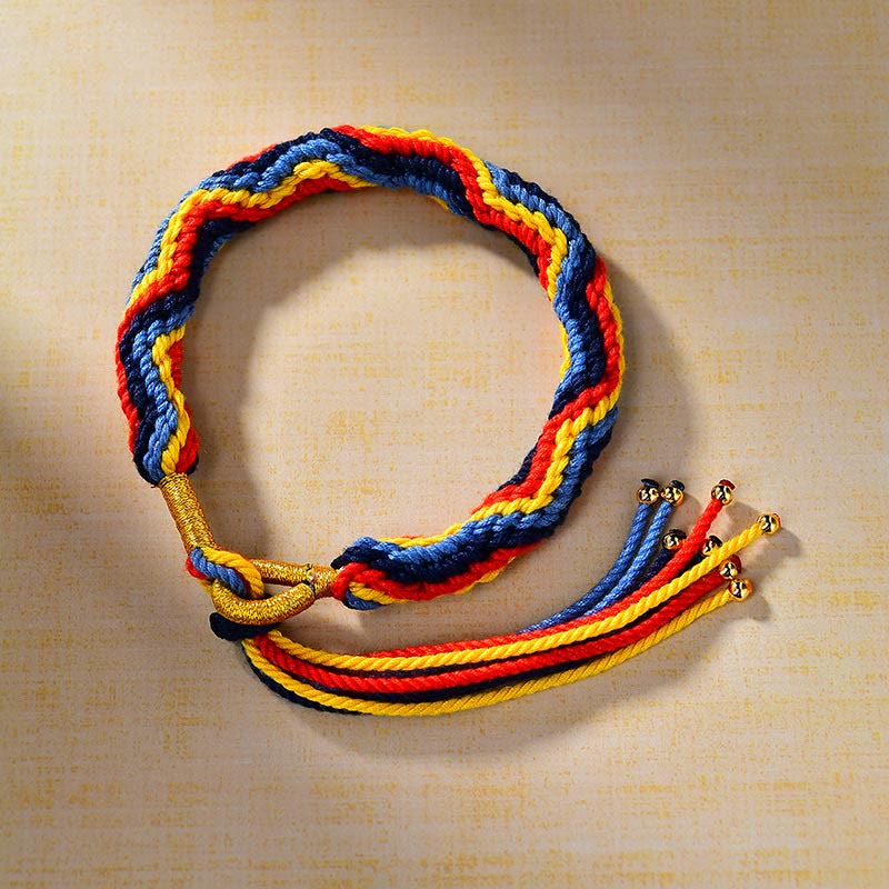 Buddha Stones Tibetaanse handgeweven Armband van gekleurd touw - image 3