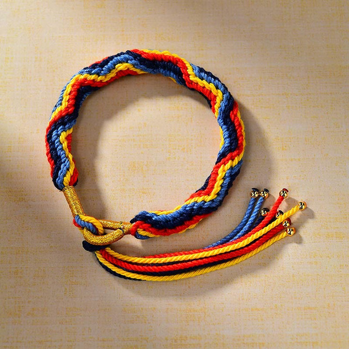 Buddha Stones Tibetaanse handgeweven Armband van gekleurd touw - image 3