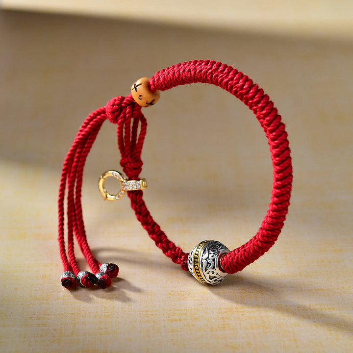 Buddha Stones Tibetaanse rode touwarmband met diamantknoop en Armband - image 1