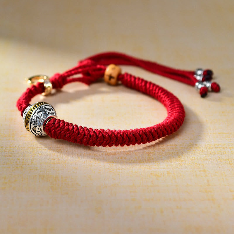 Buddha Stones Tibetaanse rode touwarmband met diamantknoop en Armband - image 3