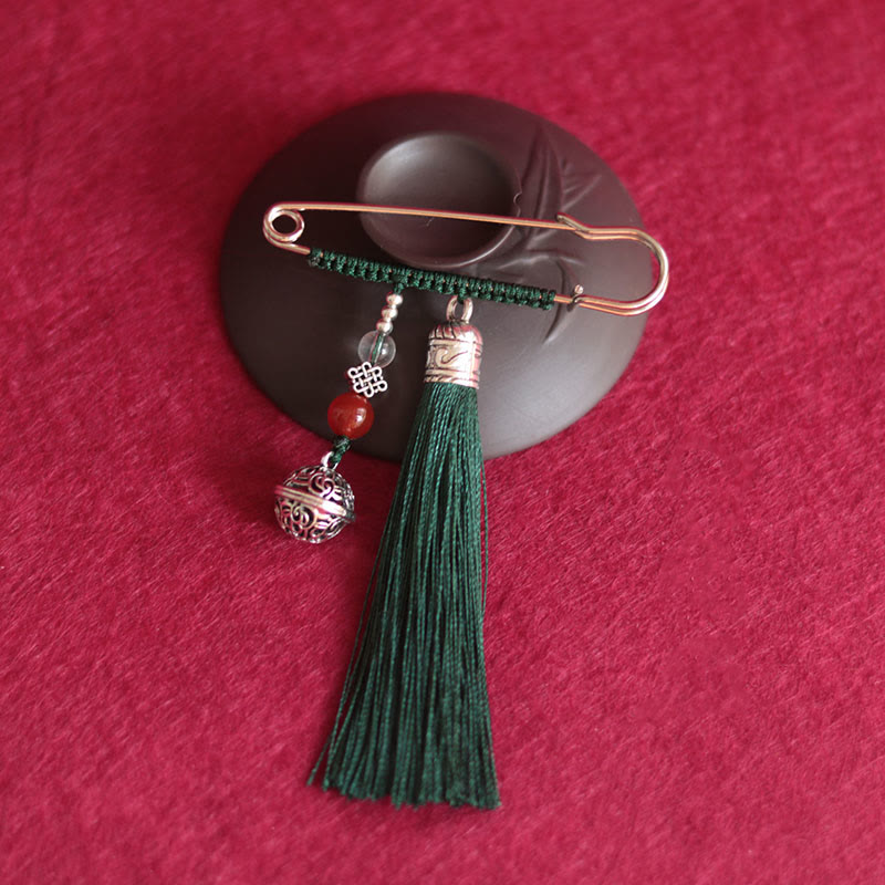 Buddha Stones Retro Broche met klokvormige kwastjes - image 1