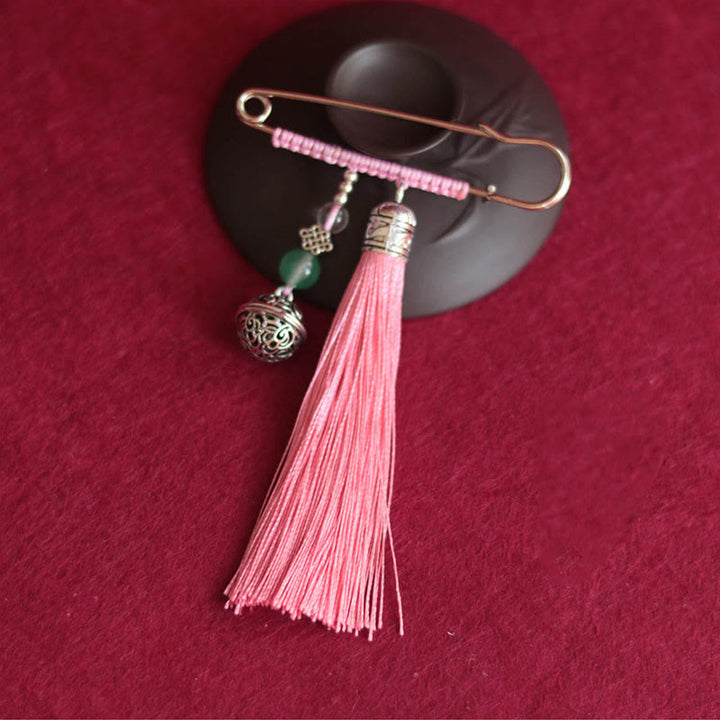 Buddha Stones Retro Broche met klokvormige kwastjes - Roze - image 9