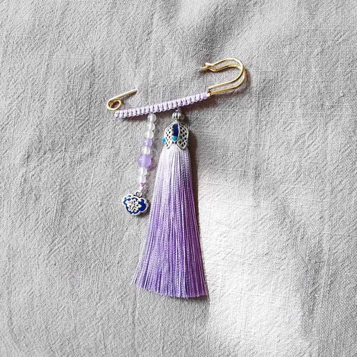 Buddha Stones Vintage chalcedoon kralen kwastjes positieve Broche - image 5