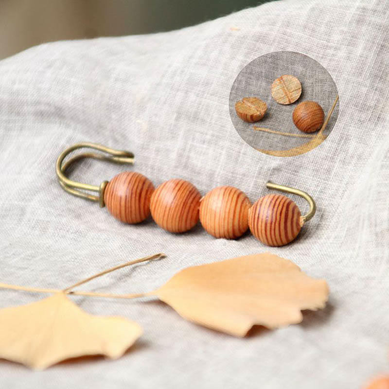 Buddha Stones Vintage Sandelhout Agathis Alba Ebbenhout Peltogyne Kralen Genezende Broche - image 10