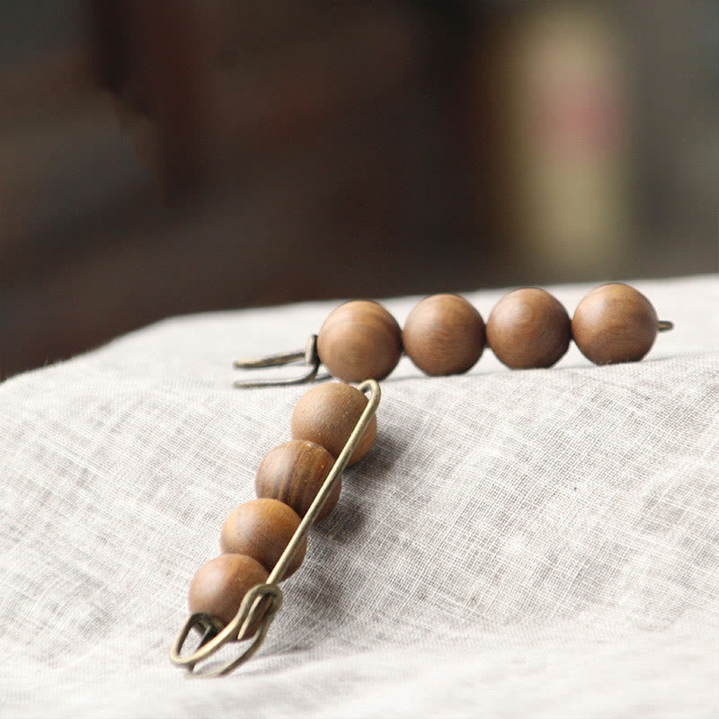 Buddha Stones Vintage Sandelhout Agathis Alba Ebbenhout Peltogyne Kralen Genezende Broche - image 27