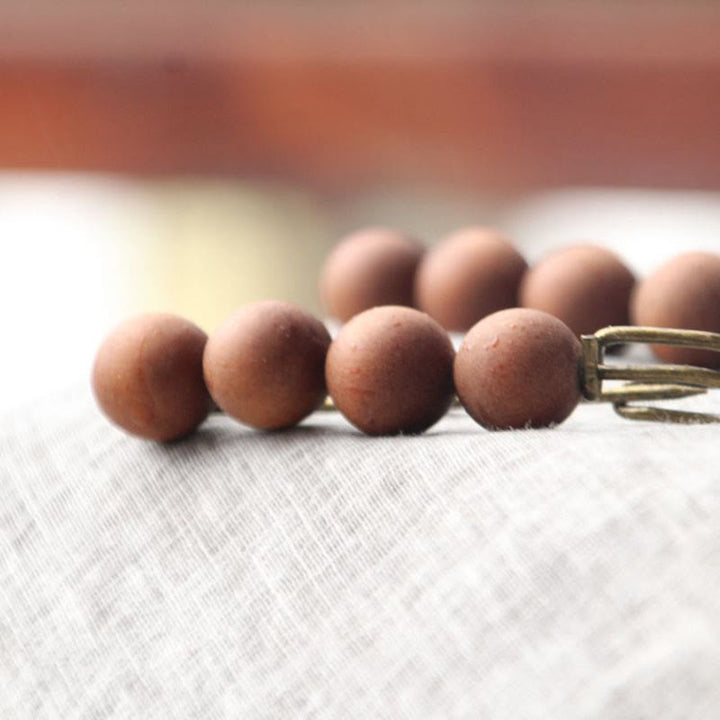 Buddha Stones Vintage Sandelhout Agathis Alba Ebbenhout Peltogyne Kralen Genezende Broche - image 36