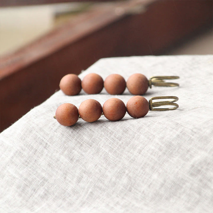Buddha Stones Vintage Sandelhout Agathis Alba Ebbenhout Peltogyne Kralen Genezende Broche - image 35