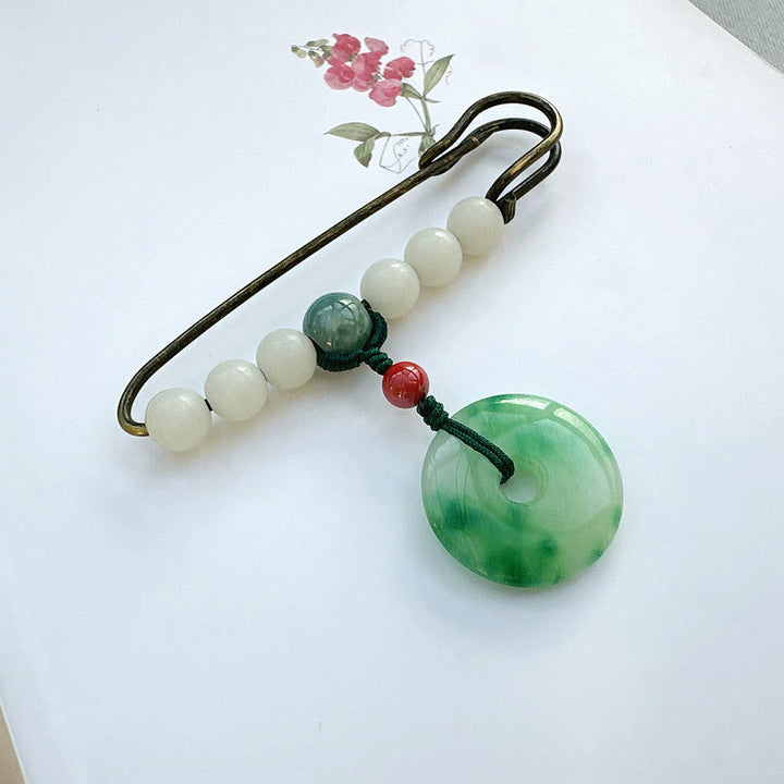 Buddha Stones Bodhizaadjade vredesgesp Broche - image 2