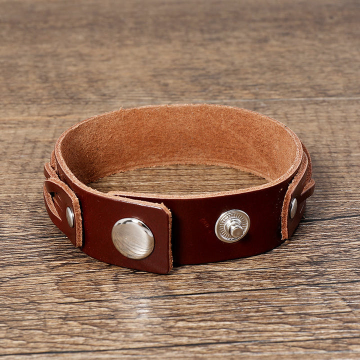 Buddha Stones Vintage geweven leren Armband met verstelbare gesp - image 3
