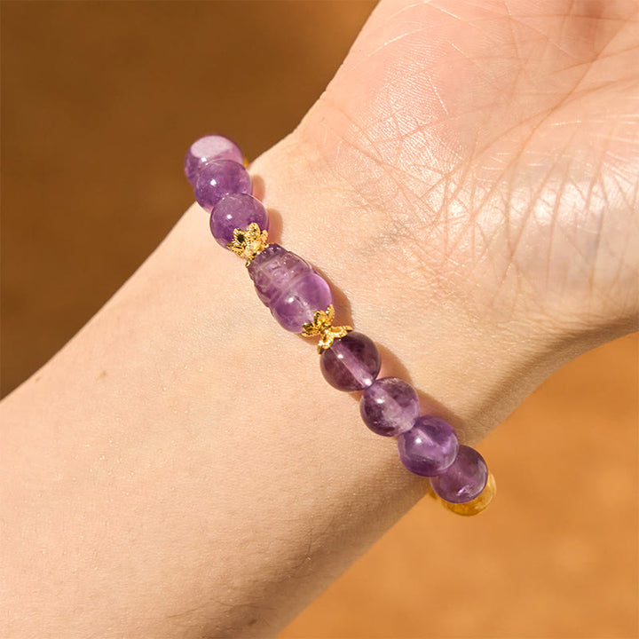 Buddha Stones Citrien Amethist PiXiu Armband - image 5