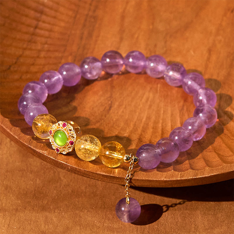Buddha Stones Natuurlijke amethist meditatie- en Armband - image 1