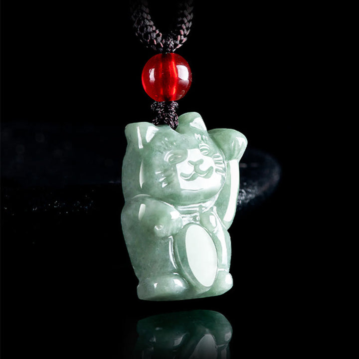 Buddha Stones Gelukskat Jade Overvloed Ketting - image 1