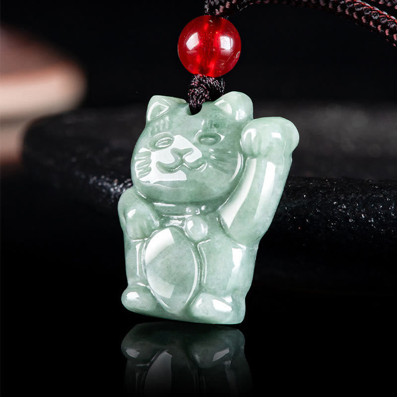 Buddha Stones Gelukskat Jade Overvloed Ketting - image 2