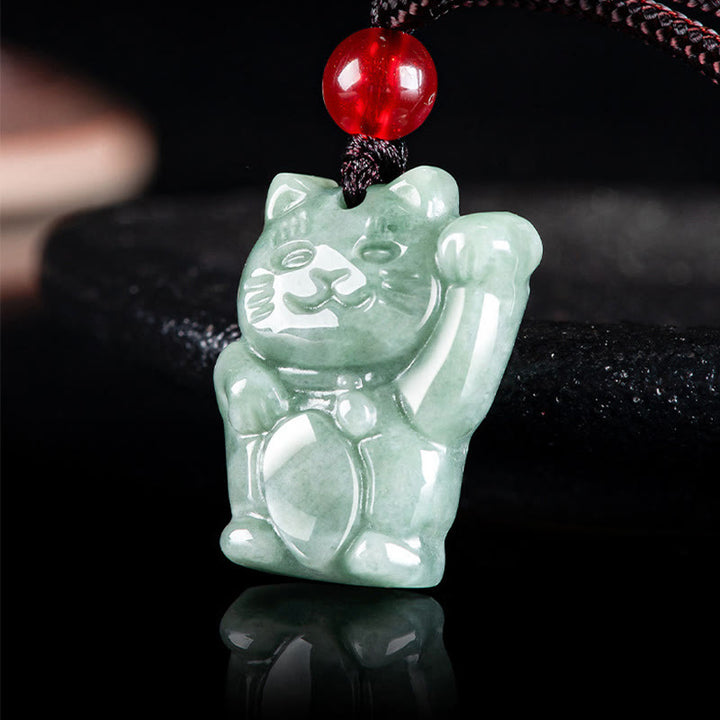 Buddha Stones Gelukskat Jade Overvloed Ketting - image 2