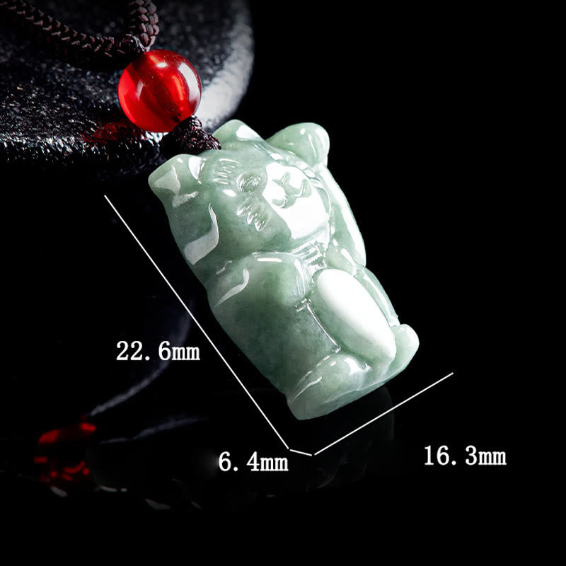 Buddha Stones Gelukskat Jade Overvloed Ketting - image 5