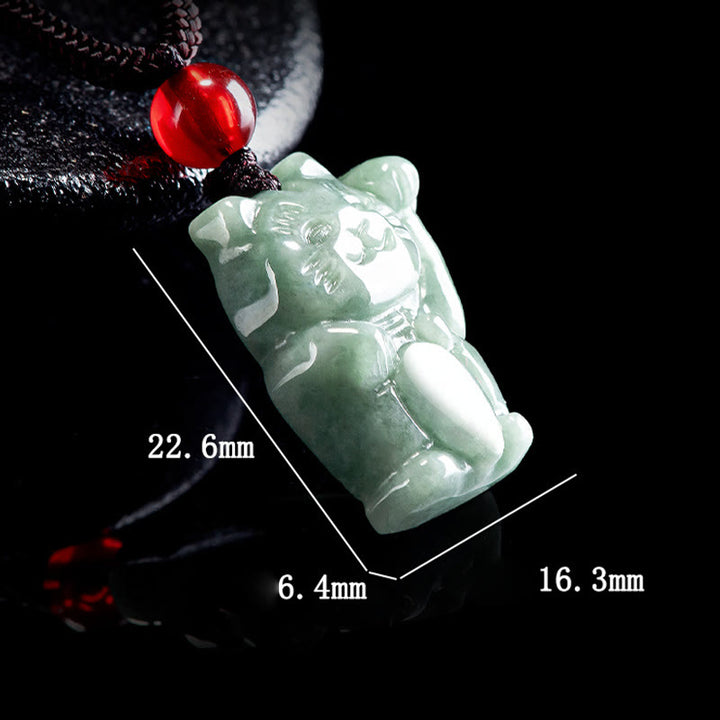 Buddha Stones Gelukskat Jade Overvloed Ketting - image 5