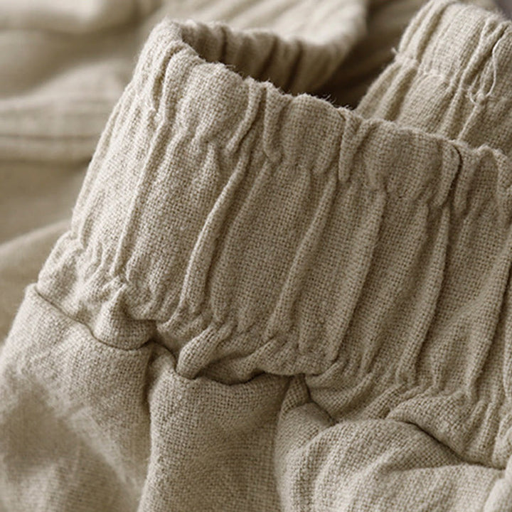 Buddha Stones Casual effen harembroek voor dames met Zakken - image 6