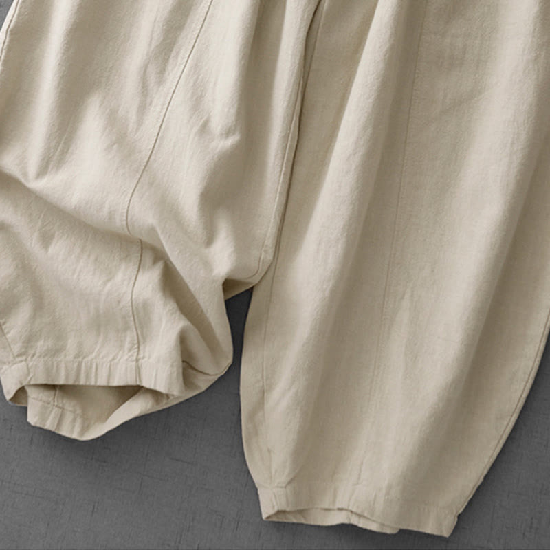 Buddha Stones Casual effen harembroek voor dames met Zakken - image 4