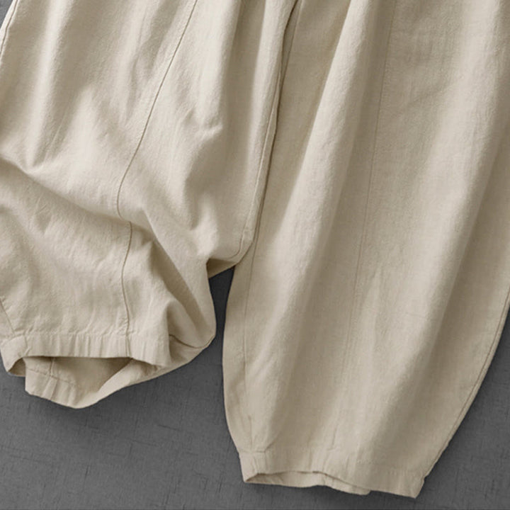 Buddha Stones Casual effen harembroek voor dames met Zakken - image 4