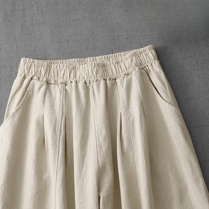 Buddha Stones Casual effen harembroek voor dames met Zakken - image 9